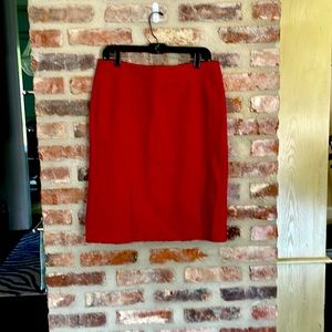 Red pencil skirt